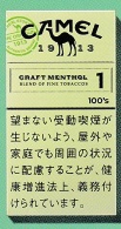 キャメル・クラフト・メンソール・1・100'ｓ・ボックス (日本/タール 