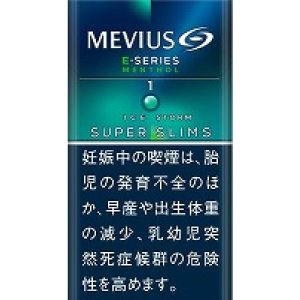 画像: メビウス・イーシリーズ・アイスストーム・ワン・100's・スリム (日本/タール1mgニコチン0.1mg　)カートン(10個)単位で取り寄せ商品　
